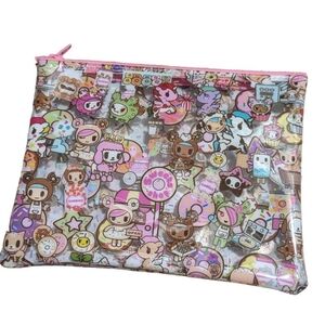 Jujube x Tokidoki Donutella's sweet shop clear plastic jelly zipper pouch bag